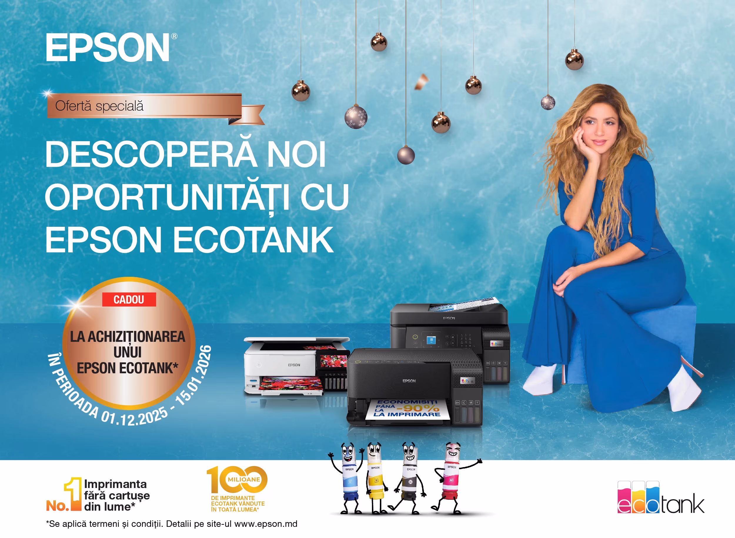 Cumpără un Epson EcoTank și primește un certificat cadou BOMBA în valoare de 300 lei Cumpără un Epson EcoTank și primește un certificat cadou BOMBA în valoare de 300 lei