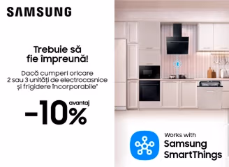 Reducere 10% la electrocasnice Samsung SmartThings Reducere 10% la electrocasnice Samsung SmartThings