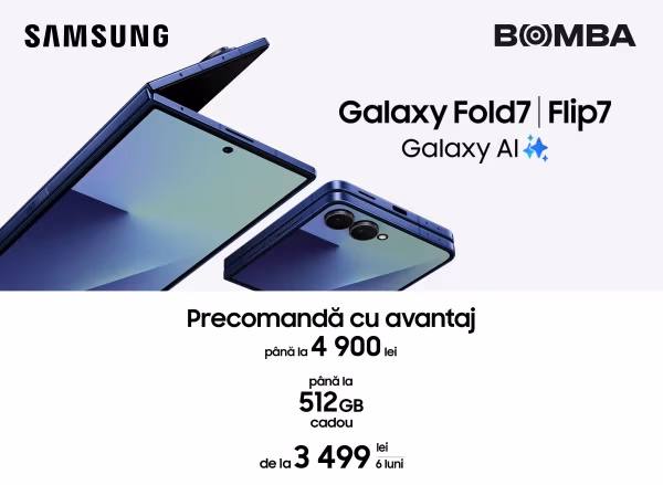 Precomanda pentru Galaxy Fold 7 și Galaxy Flip 7 a început! Fii printre primii! Precomanda pentru Galaxy Fold 7 și Galaxy Flip 7 a început! Fii printre primii!
